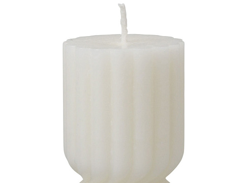 Набор свечей с гранями Vela, темно-серый, белый - рис 9.