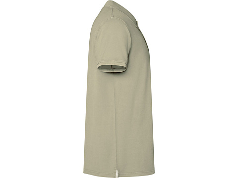 Рубашка поло Cobain унисекс, светлый хаки выстиранный - рис 4.