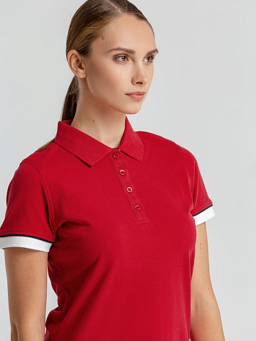 Рубашка поло женская Antreville, красная - рис 9.