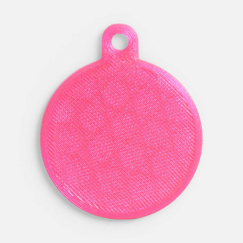 Подвеска Round, 3D-печать, розовая - рис 2.
