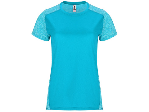 Спортивная футболка Zolder женская, бирюзовый/меланжевый бирюзовый