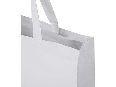 Odessa большая эко-сумка из переработанного хлопка, сертифицированного согласно GRS, плотностью 220 г/м² - Белый - рис 4.