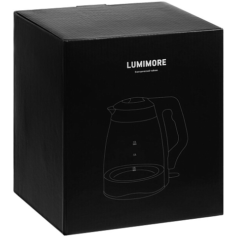 Электрический чайник Lumimore, стеклянный, серебристо-черный - рис 8.