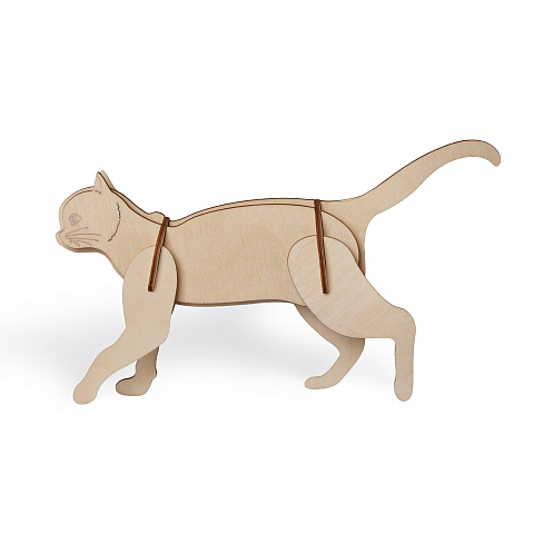 Деревянный 3d пазл Котик - рис 6.